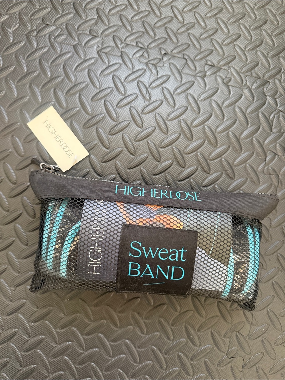 Higher Dose  SweatBand Set Black & Teal